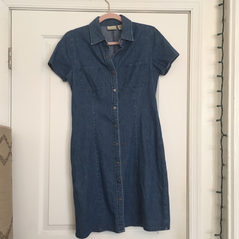 Women’s L. L. Bean denim button-down dress